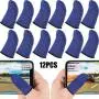 12 Pieces Gaming Finger Sleeve Controller Touch Screen Finger Sleeve Anti-Sweat Breathable Game Thumb Sleeve for Mobile Phone Games (Blue) 12 Pieces Gaming Finger Sleeve Controller Touch Screen Finger Sleeve Anti-Sweat Breathable Game Thumb Sleeve for Mobile Phone Games (Blue)