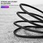 Magnetic USB Charging Cable Krsende 3in1 360°Rotation Nylon Braided Cord Compatible with Mirco USB Type C Smartphone and iProduct Device-No Date Sync(4Pack/Black)