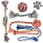 Dog Toys - Dog Chew Toys - Puppy Teething Toys- Puppy Chew Toys - Rope Dog Toy - Puppy Toys - Small Dog Toys - Chew Toys - Dog Toy Pack - Tug Toy - Dog Toy Set - Washable Cotton Rope for Dogs