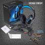 Pro Gaming Headset for PC PS4 Xbox One Surround Sound Over-Ear Headphones with Mic LED Light Bass Surround Soft Memory Earmuffs for Computer Laptop Switch Games Kid’s Boy’s Teen’s Gifts