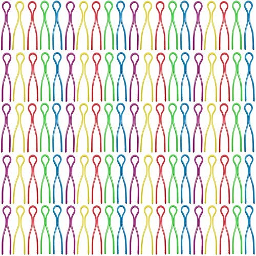 Hulless 100 Pieces Bobbin Thread Holders Thread Buddies Clips Sewing Machine Accessories for Sewing Machine,Bobbins Organizer (5 Colors)