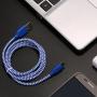 Fasgear Micro USB Cables, 3 Pack-3ft,6ft,10ft Fast Charging USB to Micro USB 2.0 Cords Nylon Braided Compatible with Galaxy S7 Edge S6, Nexus, LG, Android Smartphone, PS4, Kindle and More (Blue)