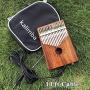 Smiger Electric Kalimba17 keys Thumb Piano Solid Mahogany Wood Kalimbas with Pickup Mbira kit 10 foot Cable Study Instruction Bag