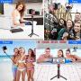 Miracase Gimbal Stabilizer for Smartphone,Auto Balance, Reduce Shaking,1-Axis Handheld Pan-tilt Tripod with Built-in Bluetooth Remote for iPhone 11/11 Pro/X/Xr/6s,Samsung S10+/S10/S9/S8