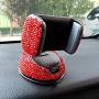 LuckySHD Crystal Rhinestone Car Phone Holder Air Vent Phone Stand Mount Car Windshield Dashboard Mount-Red