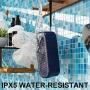 Wireless Bluetooth Speaker, VaKo RockSound Portable Small Speakers IPX5 Waterproof for Shower, Outdoor, Travel, Interested Sound Effects Made by Tapping or Shaking, for Party, Camping, Bluetooth 5.0
