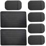 7 Pack Car Dashboard Anti-Slip Mat, 2 Sizes Heat Resistant Sticky Non-Slip Ripple Gel Latex Dash Grip Pad for Cell Phone Sunglasses Keys Coins by ACKLLR,Black