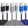 USB Type C Cable, Pofesun (3-Pack 10FT) USB A to USB-C Fast Charging Nylon Braided USB C Cable Compatible for Samsung Galaxy S10e S10 S9 S8 Plus Note 9 8, Moto Z, LG V30 V20 G5 G6-Black,White, Blue USB Type C Cable, Pofesun (3-Pack 10FT) USB A to USB-C Fast Charging Nylon Braided USB C Cable Compatible for Samsung Galaxy S10e S10 S9 S8 Plus Note 9 8, Moto Z, LG V30 V20 G5 G6-Black,White, Blue
