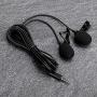 Mini Dual Microphone for Phone, Phone Mini Recording Karaoke Mobile Phone Small Microphone Tie-Clip Pocket Dual Miacrophone