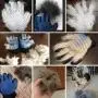 [Upgrade Version] Pet Grooming Glove - Gentle Deshedding Brush Glove - Efficient Pet Hair Remover Mitt - Enhanced Five Finger Design - Perfect for Dog & Cat with Long & Short Fur - 1 Pair