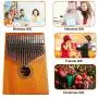 Kalimba Thumb Piano 17 Keys with mahogany Wood Portable Mbira Finger Piano Gifts for Kids and piano Beginners Professional (Matte brown) Kalimba Thumb Piano 17 Keys with mahogany Wood Portable Mbira Finger Piano Gifts for Kids and piano Beginners Professional (Matte brown)