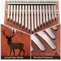 Kalimba Thumb Piano 17 Keys, Easy to Learn Portable Musical Instrument with Tuning Hammer, Gifts for Kids Beginners Adult and Friends