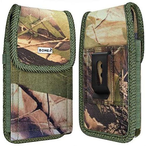 Bomea Galaxy S20 Belt Case S10 S8 S9 Belt Holster Rugged Pouch Belt Case with Belt Clip and Loops Tactical Cell Phone Cover Holder for Samsung Galaxy S20/S10/S8/S9 (Fits Phone w/Other Case on) Camo