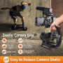 Zeadio Video Action Stabilizing Handle Grip Handheld Stabilizer with Metal Triple Shoe Mount for Canon Nikon Sony Panasonic Pentax Olympus DSLR Camera Camcorder