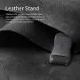 Sinjimoru Phone Grip Stand, Secure Handy Phone Strap for iPhone and Android, Phone Holder with Leather Phone Stand. Sinji Grip Brown