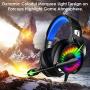 Nivava Gaming Headset for PS4, Xbox One, PC Headphones with Microphone LED Light Mic for Nintendo Switch Playstation Computer, K7 (Black&Blue)