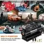 TACKLIFE M1 Tire Inflator, DC 12V Mini Digital Air Compressor Pump with Precision Gauge, 4 Nozzle Adaptors and Extra Fuse - Low Noise TACKLIFE M1 Tire Inflator, DC 12V Mini Digital Air Compressor Pump with Precision Gauge, 4 Nozzle Adaptors and Extra Fuse - Low Noise