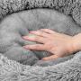 Joyreap Round Plush Dog Bed, Velvet Donut Pet Bed, Faux Fur Fluffy Cat Bed Cuddler Cushion for All Season - Washable, Non-Slip Waterproof Bottom (55cm /22 inches)