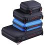 Smatree Carrying Case Compatible for GoPro Hero 8/7/6/5/4/3+/3/2/1/GOPRO HERO (2018)/DJI Osmo Action(Black & Red)-Extra-Small