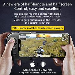 NJY Mobile Game Controller PUBG, Wasp 2 Gamepad PUBG Set King Glory Android iOS Mobile Phone Tablet Universal Bluetooth Auxiliary Automatic Pressure Grab Peripherals (for Mobile Phone)