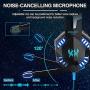 VersionTECH. G2000 Gaming Headset, Surround Stereo Gaming Headphones with Noise Cancelling Mic, LED Light & Soft Memory Earmuffs, Works with Xbox One, PS4, Nintendo Switch, PC Mac Computer Games -Blue