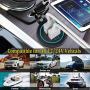 [2 Pack] 12V USB Outlet, Quick Charge 3.0 Dual USB Power Outlet with Touch Switch, Waterproof 12V/24V Fast Charge USB Charger Socket DIY Kit for Car Boat Marine Bus Truck Golf Cart RV Motorcycle etc.