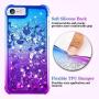 Ruky iPhone 6 6S 7 8 Case, iPhone SE 2020 Case, iPhone 6s Glitter Case, Gradient Quicksand Series Bling Flowing Liquid Floating Girls Women Phone Case for iPhone 6/6s/7/8/SE 2020 4.7" (Blue Purple)