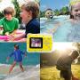 Vmotal 8MP 2 Inch Waterproof Kids Camera, Mini Child Camera Underwater Digital Camera Kids Toy Camera Digital Video Camcorder for Children Beginners