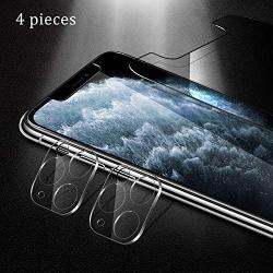 [4 Pack] UniqueMe 2 Pack Privacy Screen Protector for iPhone 11 Pro Max 【6.5 Inch】 Tempered Glass [Alignment Frame]+ 2 Pack Camera Lens Protector for iPhone 11 Pro Max [Bubble-Free][Case Friendly]