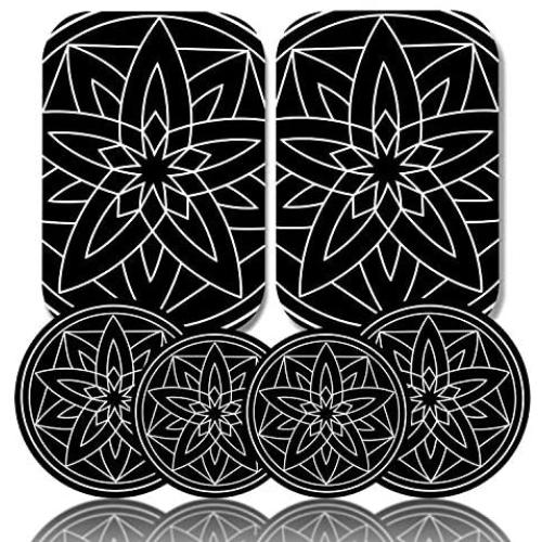Metal Plate for Phone Car Magnetic Mount 6 Pack,Magnet Holder Disc Replacement Case Sticker with 3M Adhesive for iPhone Magnets Cradle-less Mounts Cell Phone Mini Tablet GPS Stand 2 Rectangle 4 Circle
