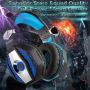 Kootop Stereo Gaming Headset for Xbox one,PS4 PC, Noise Cancelling Over Ear Headphones with Mic,Soft Earmuffs,Bass Surround,LED Light,for Laptop Tablet Phone(Black&Blue)