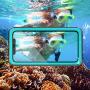 Huakay iPhone 11 Waterproof Case, Full Body 360° Protective Shockproof Dirtproof Sandproof IP68 Phone Case for iPhone 11 (6.1inch)(Blue/Clear)