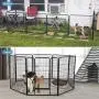 fam famgizmo Heavy Duty Foldable Metal Exercise Pen & Pet Playpen Puppy Cat Exercise Fence Barrier Playpen Kennel, Outdoor & Indoor,8/16 Panels fam famgizmo Heavy Duty Foldable Metal Exercise Pen & Pet Playpen Puppy Cat Exercise Fence Barrier Playpen Kennel, Outdoor & Indoor,8/16 Panels