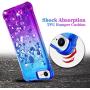Ruky iPhone 6 6S 7 8 Case, iPhone SE 2020 Case, iPhone 6s Glitter Case, Gradient Quicksand Series Bling Flowing Liquid Floating Girls Women Phone Case for iPhone 6/6s/7/8/SE 2020 4.7" (Blue Purple)