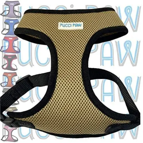 Pucci Paw Dog Harness No Pull Easy Walk for Dogs Cushioned Extra Padding Comfortable Mesh Pet Harness Breathable All Weather Light Weight Strong Puppy Small Medium Large Dog Pucci Paw Dog Harness No Pull Easy Walk for Dogs Cushioned Extra Padding Comfortable Mesh Pet Harness Breathable All Weather Light Weight Strong Puppy Small Medium Large Dog
