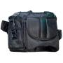 Lewong Universal Hands Free Chest Harness Bag Holster for Two Way Radio (Rescue Essentials) (Leather Black)