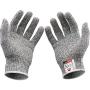 NoCry Cut Resistant Gloves - Ambidextrous, Food Grade, High Performance Level 5 Protection. Size Large, Complimentary Ebook Included