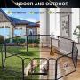 SUNCOO Dog Pen, 8/16 Panels 24/32/40 in Heavy Duty Folding Large Metal Dog Fence, Cat Puppy Pet Exercise Playpen, Indoor Outdoor Anti-Rust Pet Crate Cage Barrier Kennels