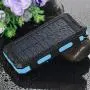 Solar Charger Solar Power Bank 20000mAh Waterproof Portable External Backup Outdoor Cell Phone Battery Charger with Dual LED Flashlight Solar Panel for iPhone Android Cellphones (Black & Blue)