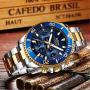 Mens Watches Chronograph Stainless Steel Waterproof Date Analog Quartz Fashion Business Wrist Watches for Men