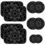 Mount Metal Plate 10 Pack for Magnetic Cell Phone Car Cradle-Less Mounts with 3M Adhesive,Stylish Universal Disc Replacement Sticker for Magnet iPhone Holder Mini Tablet GPS Stand 6 Round 4 Rectangle