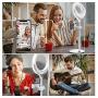 Selfie Ring Light with Stand Tripod & Cell Phone Holder for Live Stream/Makeup- Evershop 8" Mini Led Camera Ringlight for YouTube/TikTok Video/Photography Compatible with iPhone Xs Max XR Android