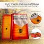 GECKO Kalimba 17 Keys Thumb Piano with Hardshell Case Study Instruction Tuning Hammer Portable Wood Finger Piano Birthday Gifts for Kids Adult Beginners Professional