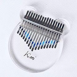 Kimi Kalimba 17 Keys Thumb Piano, Clear Transparent Acrylic Finger Piano Instrument with EVA Waterproof Hard Protective Case From Meraki