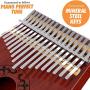 Kalimba Thumb Piano - 17 Keys Portable Thumb Piano, Perfect Gift for Kids and Adult Beginners, Finger Piano Made with African Wood, with Study Instruction, Tune Hammer and Durable Carrying Case