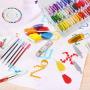 Caydo 164 Pieces Embroidery Kit with Instructions, 72 Color Threads with Organizer Box, 3 Pieces Aida Cloth, Embroidery Hoops and Cross Stitch Tools for Adults and Kids Beginners