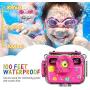 Ourlife Kids Camera, Selfie Waterproof Action Child Cameras,1080P 8MP 2.4 Inch Large Screen with 8GB SD Card for Children Toddler of Age 3,4,5,6+, Silicone Handle, Fill Light, 2019 Upgraded