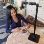 Arkon Pro Phone Stand for Live Streaming Baking Crafting Stamping and Art or Tutorial Videos Black Retail - HD8RV29