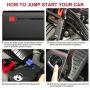 GOOLOO 1200A Peak 18000mAh SuperSafe Car Jump Starter with USB Quick Charge 3.0 (Up to 7.0L Gas or 5.5L Diesel Engine), 12V Portable Power Pack Auto Battery Booster Phone Charger Built-in LED Light