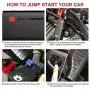 GOOLOO 1200A Peak 18000mAh SuperSafe Car Jump Starter with USB Quick Charge 3.0 (Up to 7.0L Gas or 5.5L Diesel Engine), 12V Portable Power Pack Auto Battery Booster Phone Charger Built-in LED Light